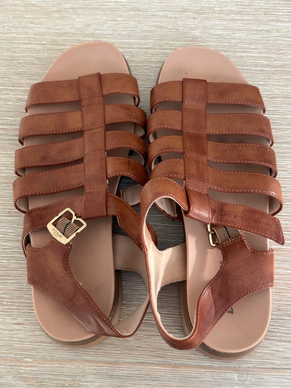 Dr. Scholl’s Bronze Brown Gladiator Strappy Comfort Sandals 9